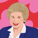 Dr. Ruth Westheimer; original portrait by Rachel Joanis